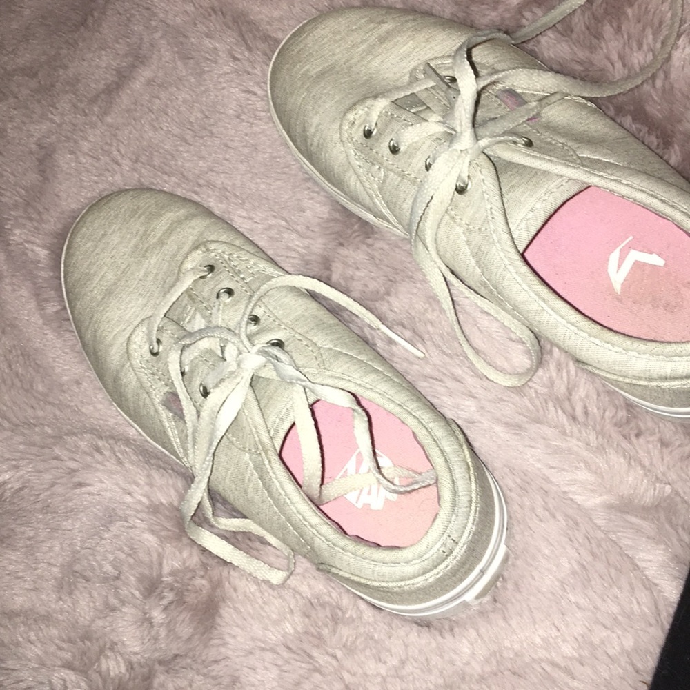 Gray and pink vans